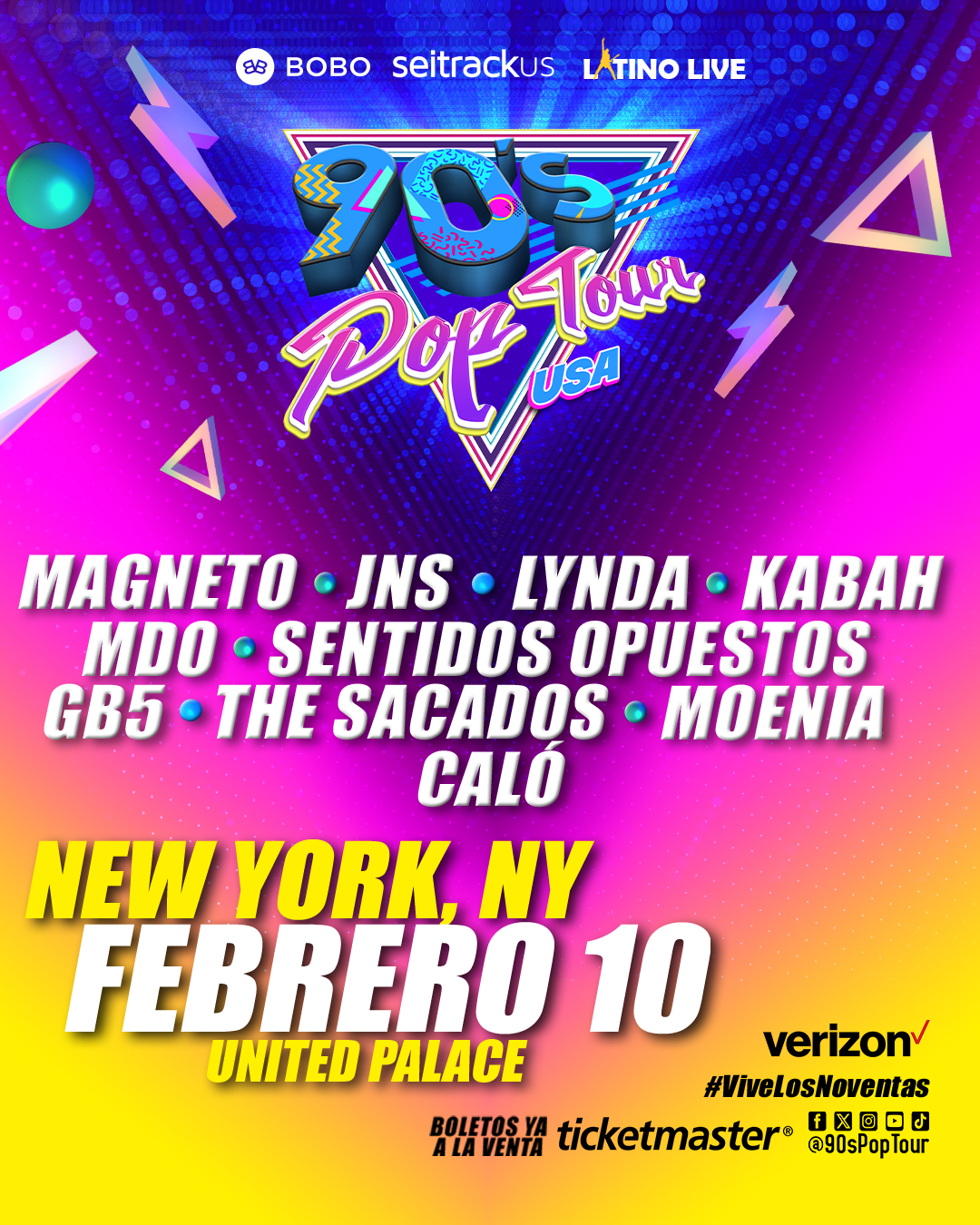 90's Pop Tour Us Tour 2024 Tickets BoletosExpress