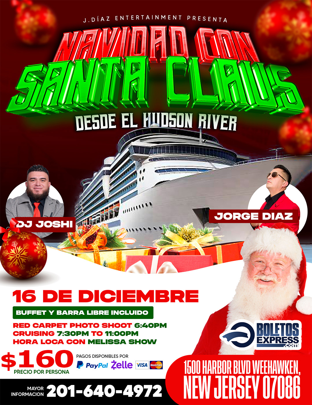 NAVIDAD CON SANTA CLAUS HUDSON RIVER