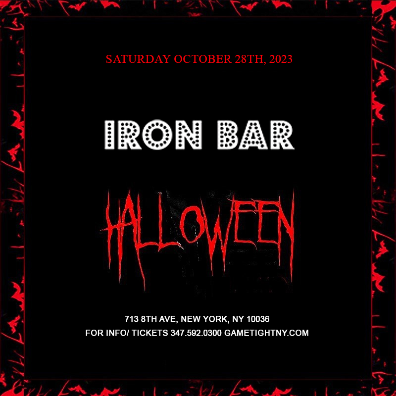 Iron Bar NYC Times Square Halloween party 2023 only $15
