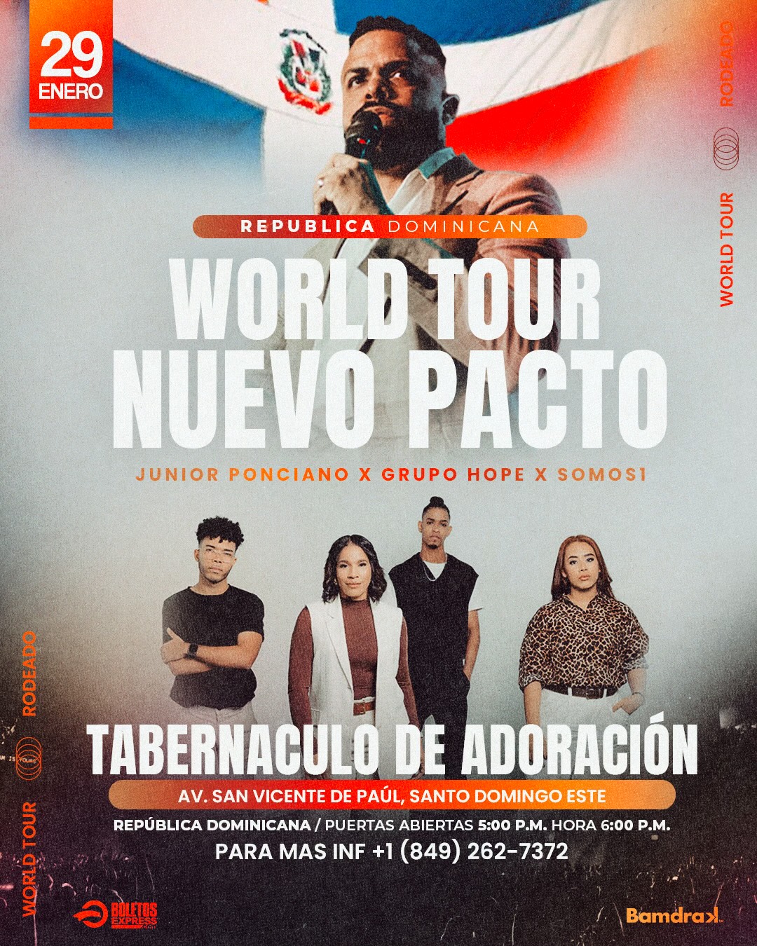 Buy tickets for JUNIOR PONCIANO X GRUPO HOPE X SOMOS1 JUNIOR PONCIANO X GRUPO HOPE X SOMOS1