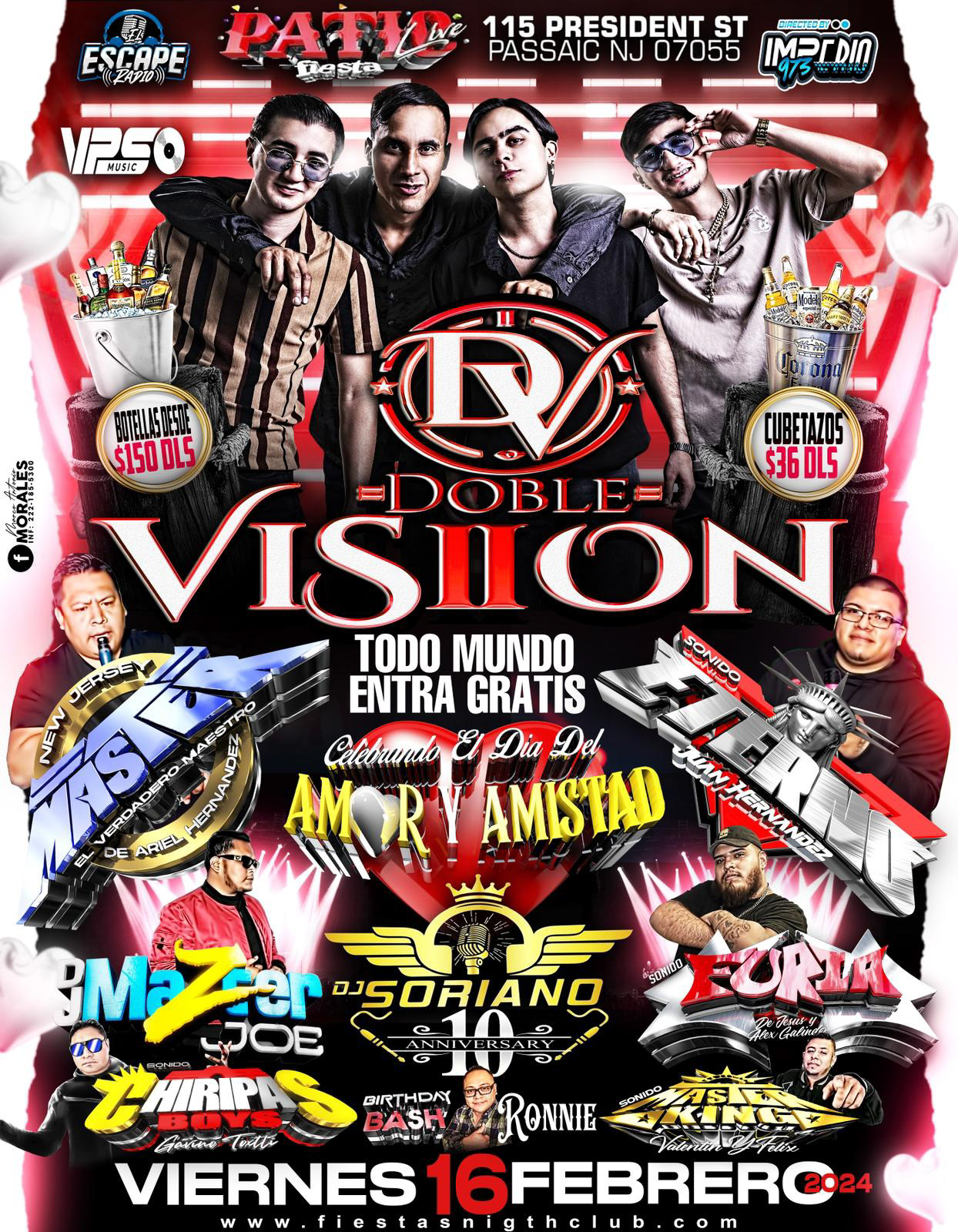 DOBLE VISION, SONIDO MASTER, SONIDO ETERNO, CHIRIPAS, FURIA MASTES KING, MASTER JOE Y DJ SORIANO