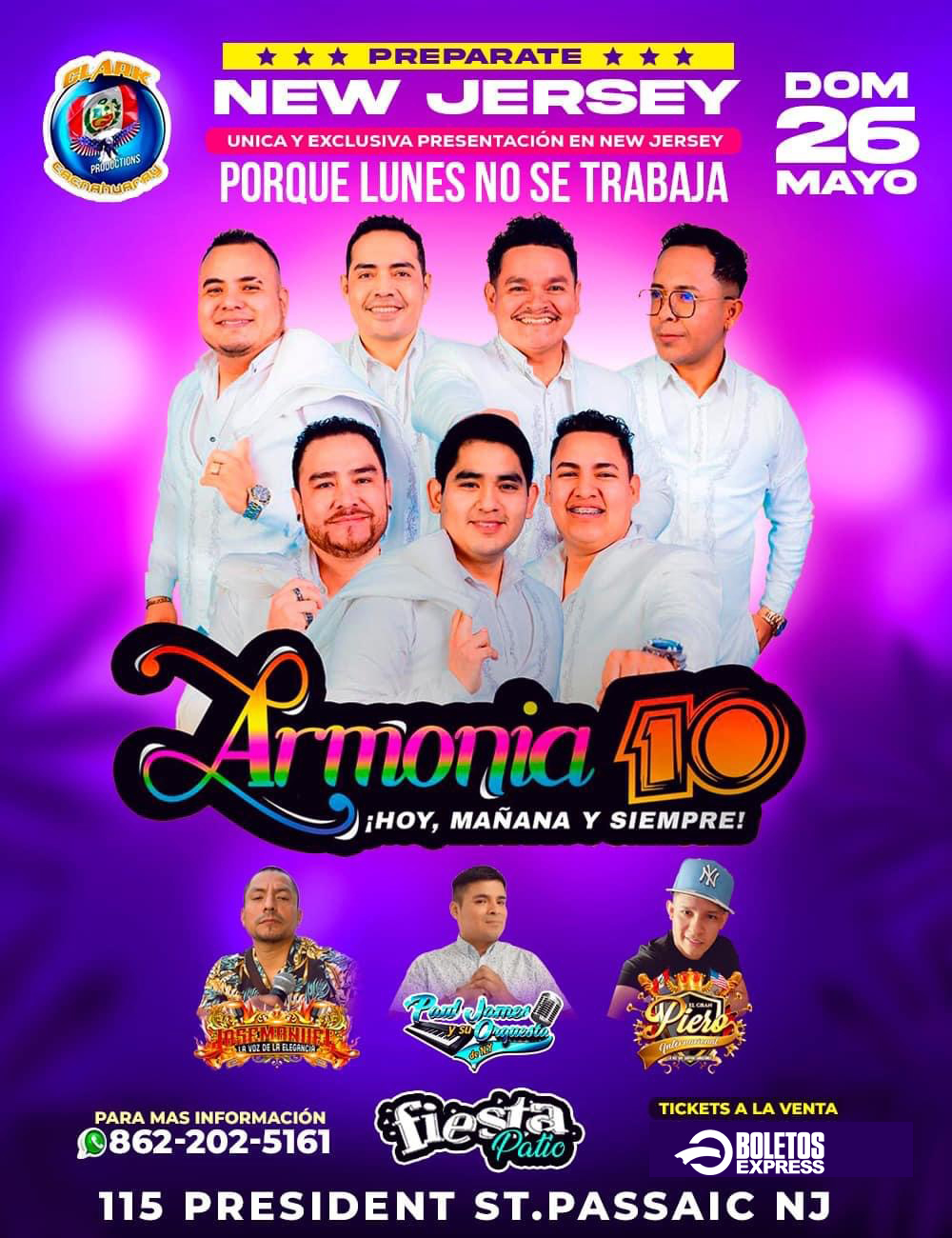 ARMONIA 10, DJ LATIN, JOSE MANUEL LA VOZ DE LA ELEGANCIA