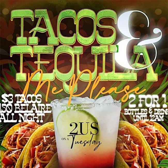 Alpha Astoria Taco 2usTuesdays Happy Hour, Live Djs, NBA Live