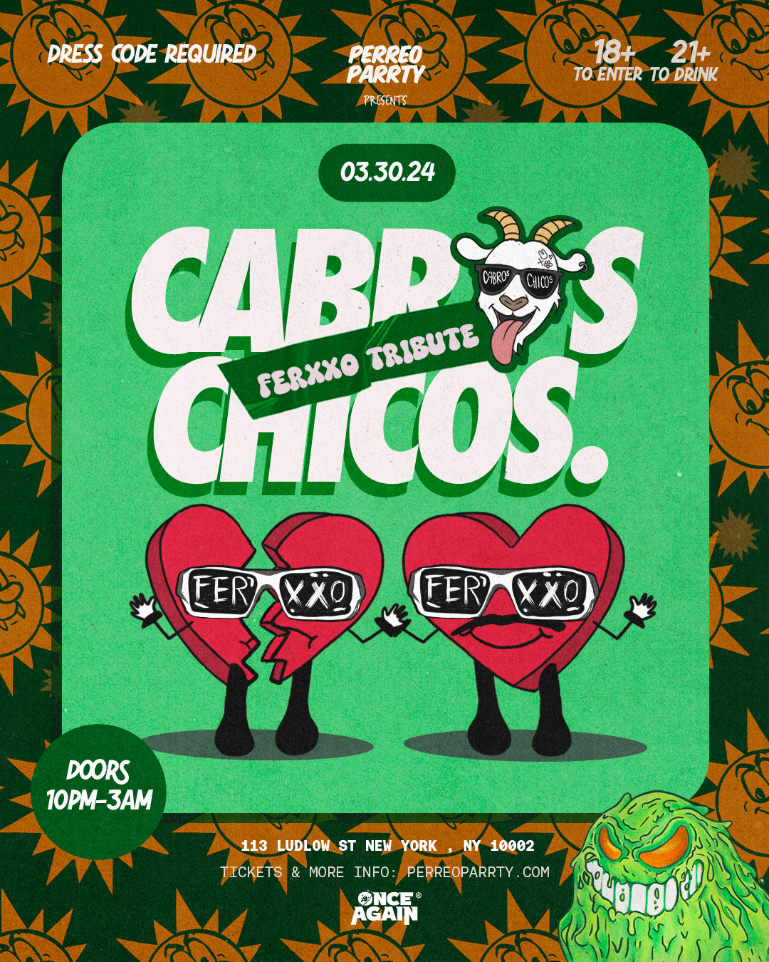 Buy tickets for Cabros Chicos Ferxxo Tribute - 18+ Latin & Reggaetón Dance Party Cabros Chicos Ferxxo Tribute - 18+ Latin & Reggaetón Dance Party