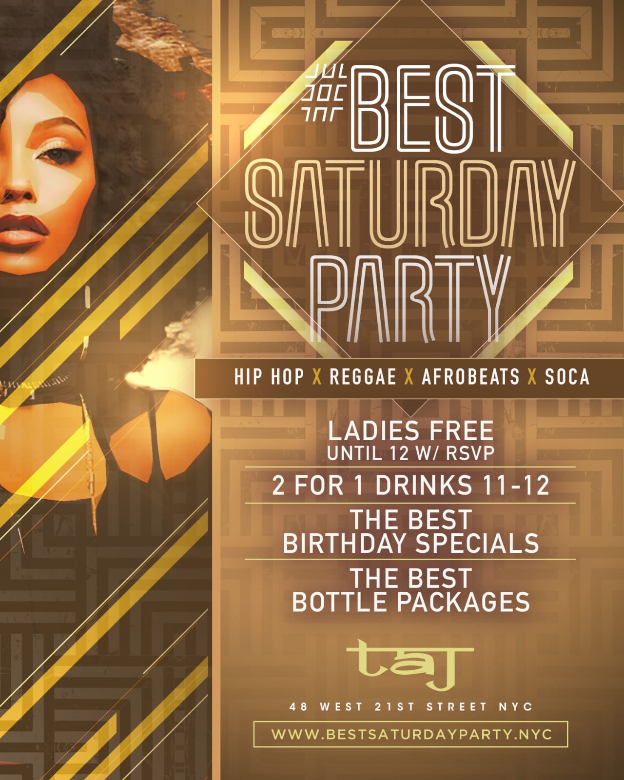 Saturday, March 30 Taj Lounge Saturday Night Gametight NY Guestlist 2024