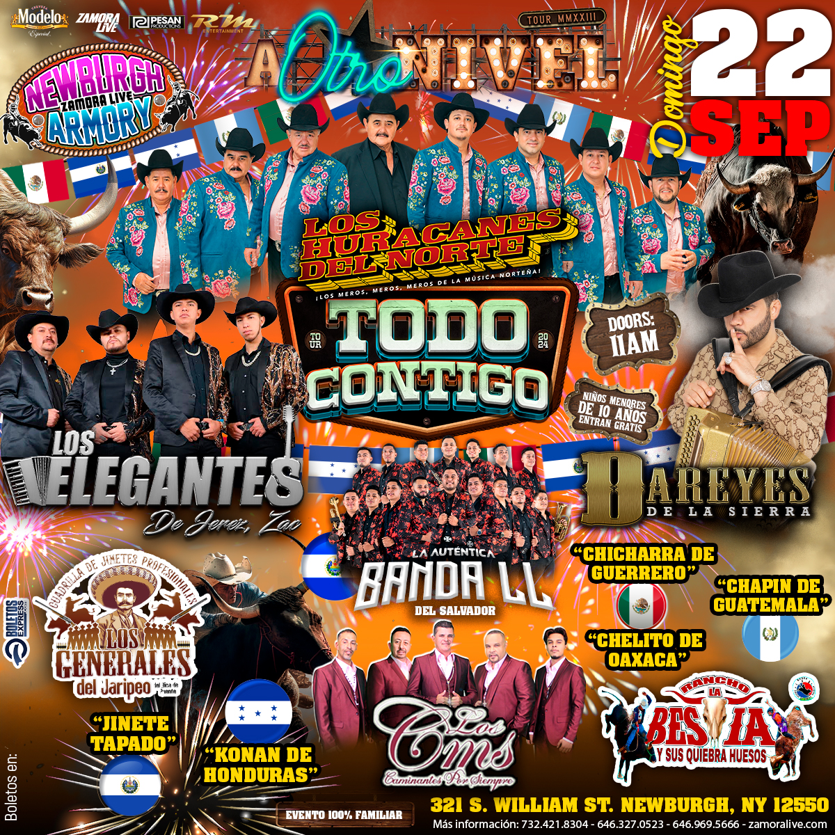 Los Huracanes Del Norte • Elegantes de Jerez • y mas! en Newburgh Armory (JARIPEO)