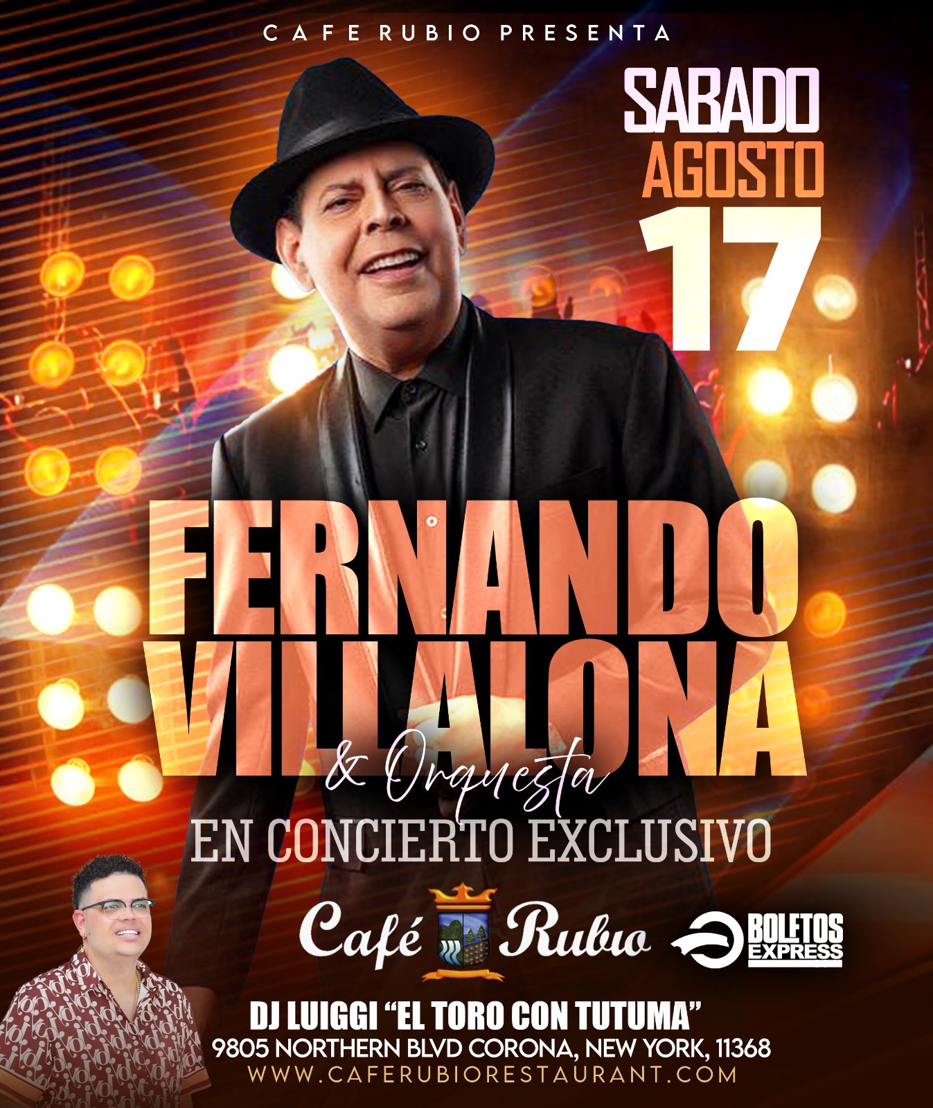FERNANDO VILLALONA EN CAFE RUBIO