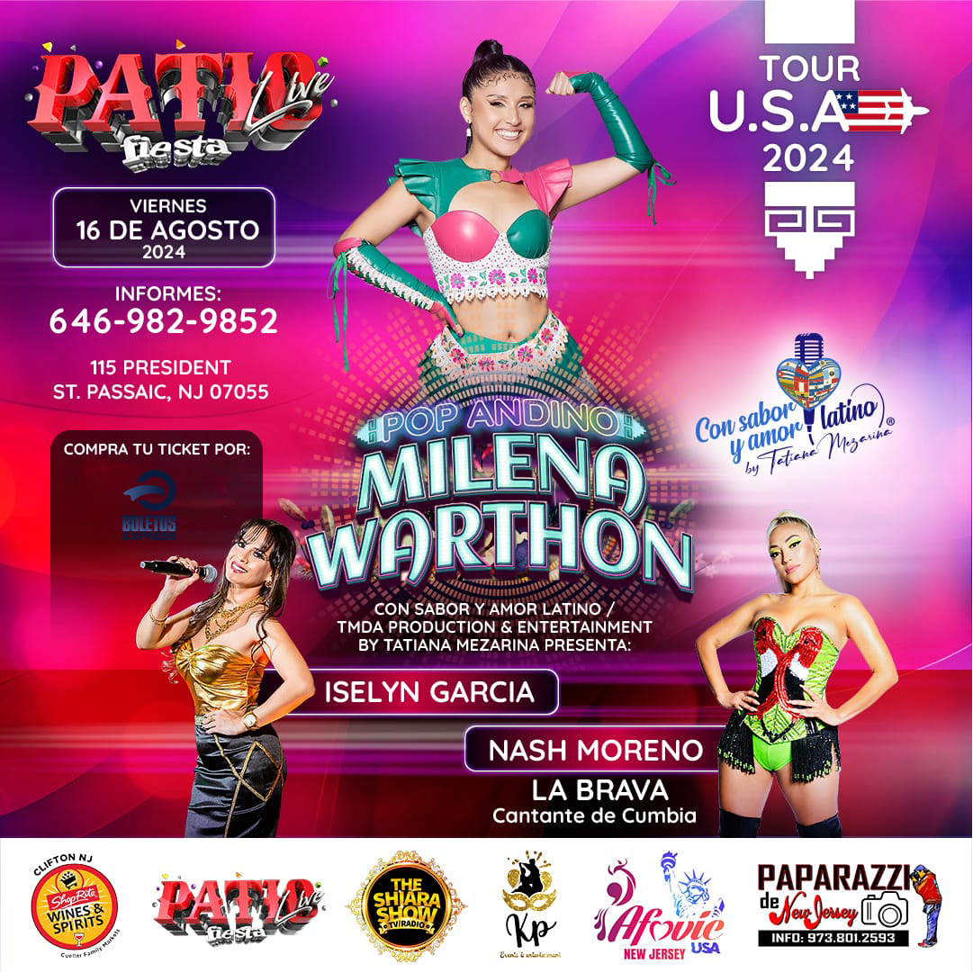 MILENA WARTHON; POP ANDINO, NASH MORENO, ISELYN GARCIA