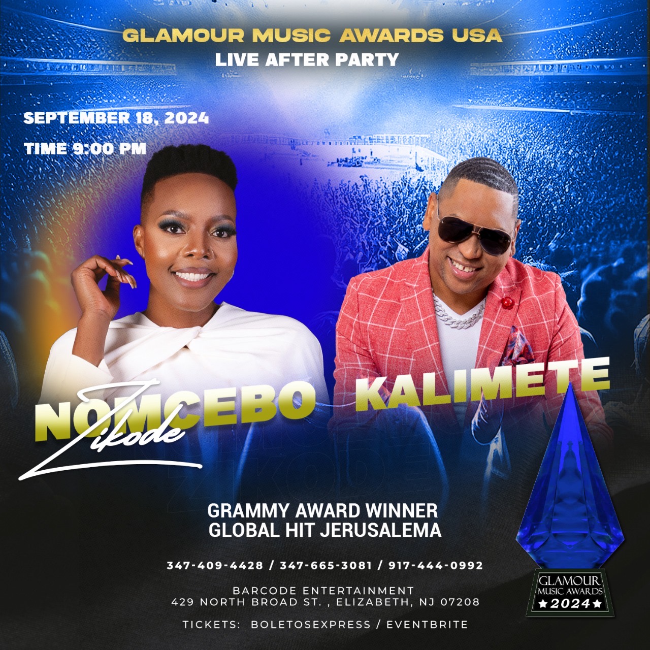 GLAMOUR MUSIC AWARDS USA LIVE AFTER PARTY