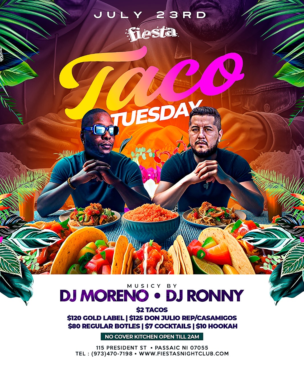 Buy tickets for DJ MORENO, DJ RONNY - TACO TUESDAY DJ MORENO, DJ RONNY - TACO TUESDAY