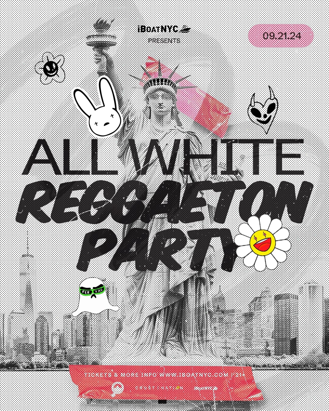 ALL WHITE - TODO BLANCO Latin & Reggaeton SUMMER CLOSING Boat Party Cruise