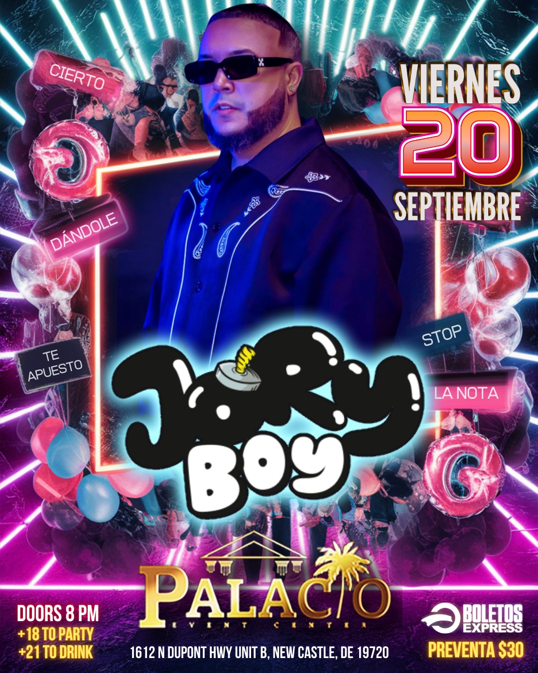 JORY BOY CONCERT (se va posponer el evento a nuevo aviso!)