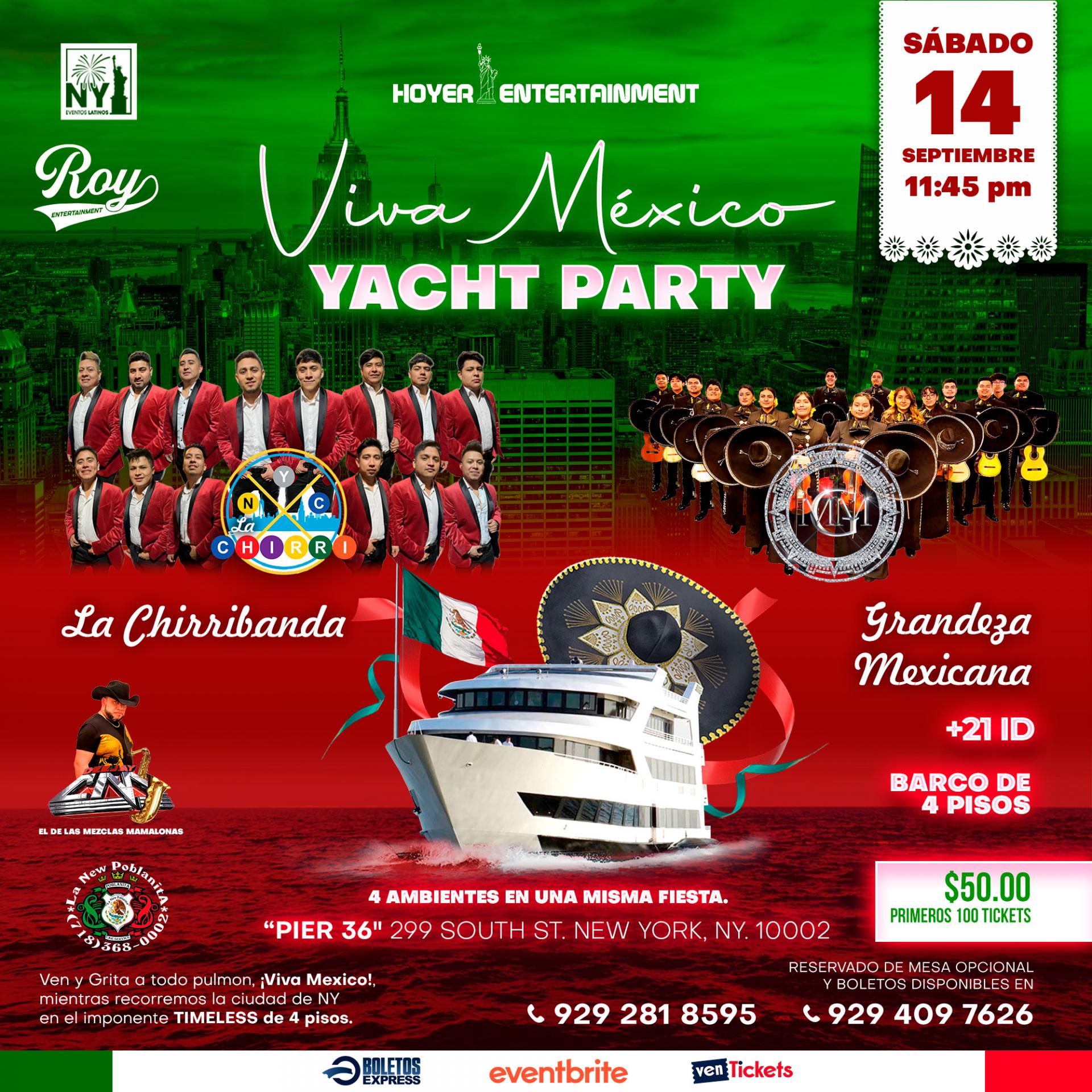 Buy tickets for Fiesta de Independencia de México en barco Fiesta de Independencia de México en barco