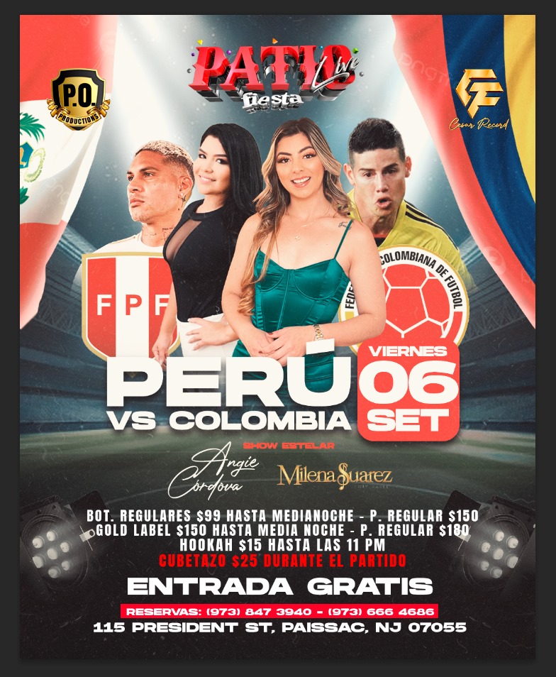 PERU VS COLOMBIA CON SHOW EN VIVO DE ANGIE CORDOVA Y MILENA SUAREZ