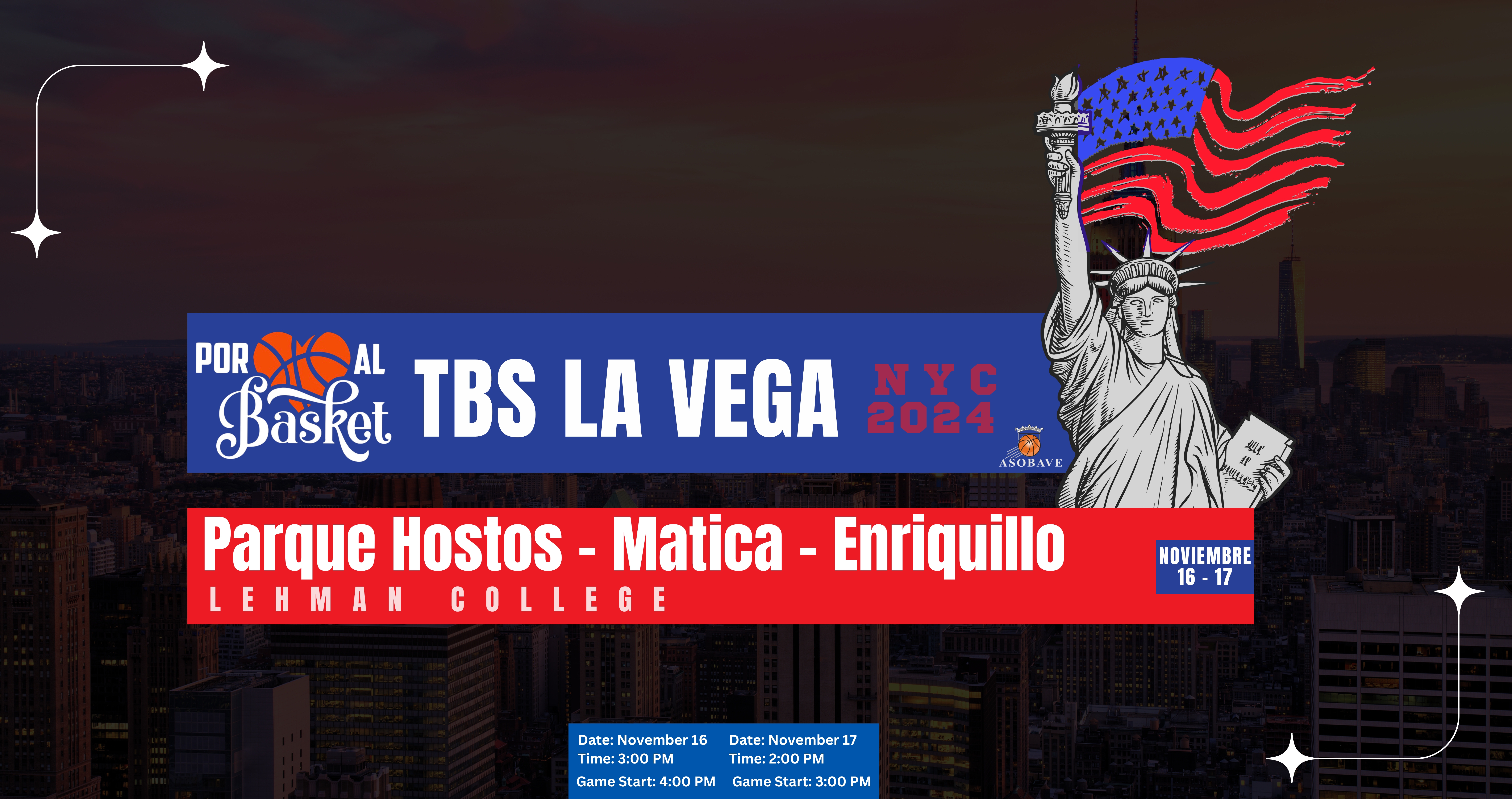 Por Amor Al Basket TBS La Vega NYc 2024 (D/Nov. 17)