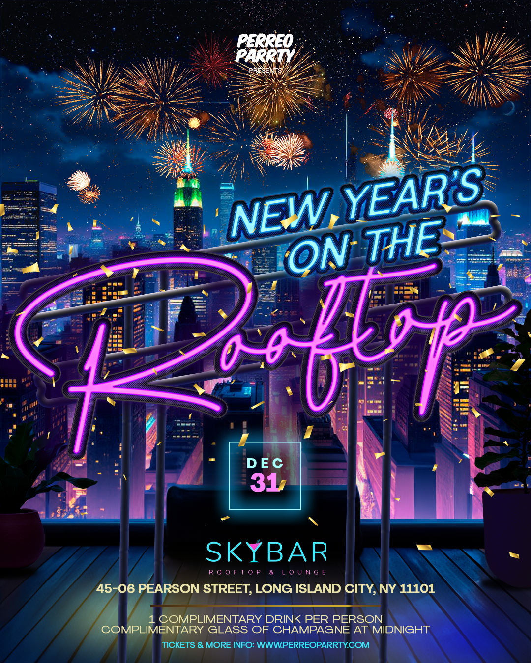 Buy tickets for New Year's Eve 2025 on the Rooftop | Manhattan Skyline Views New Year's Eve 2025 on the Rooftop | Manhattan Skyline Views