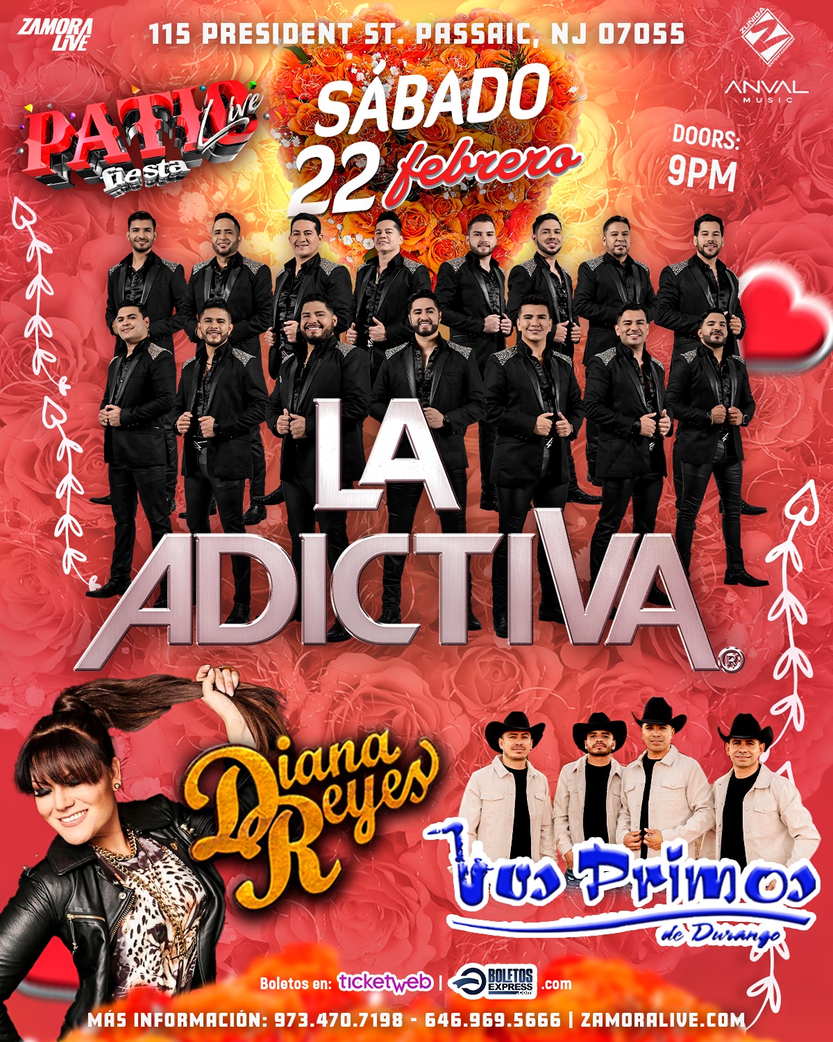Buy tickets for LA ADICTIVA, DIANA REYES, LOS PRIMOS DE DURANGO LA ADICTIVA, DIANA REYES, LOS PRIMOS DE DURANGO