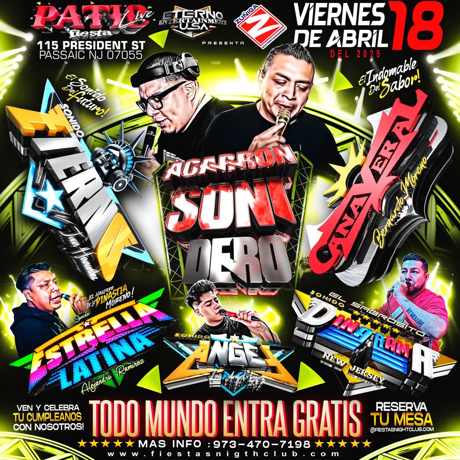 SONIDO ETERNO, SONIDO CAÑAVERAL, ESTRELLA LATINA,  SONIDO DINARAMA, SONIDO ANGEL