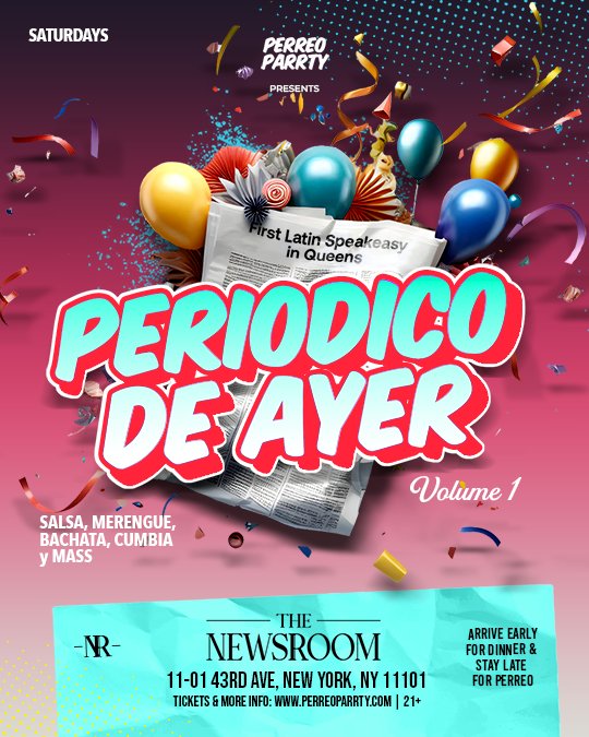 Buy tickets for Periodico de Ayer - Latin & Reggaeton Party at Newsroom Speakeasy Periodico de Ayer - Latin & Reggaeton Party at Newsroom Speakeasy