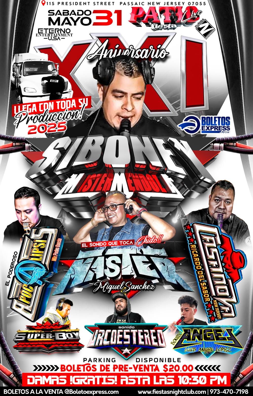 SONIDO SIBONEY, SONIDO APOCALIPSIS, SONIDO MÁSTER, SONIDO CASANOVA, SUPERBOY, ARCORSTEREO, ANGEL