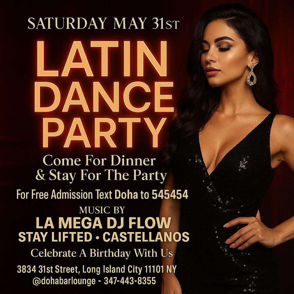 Latin Dance Party – Saturday Night at Doha Bar Lounge