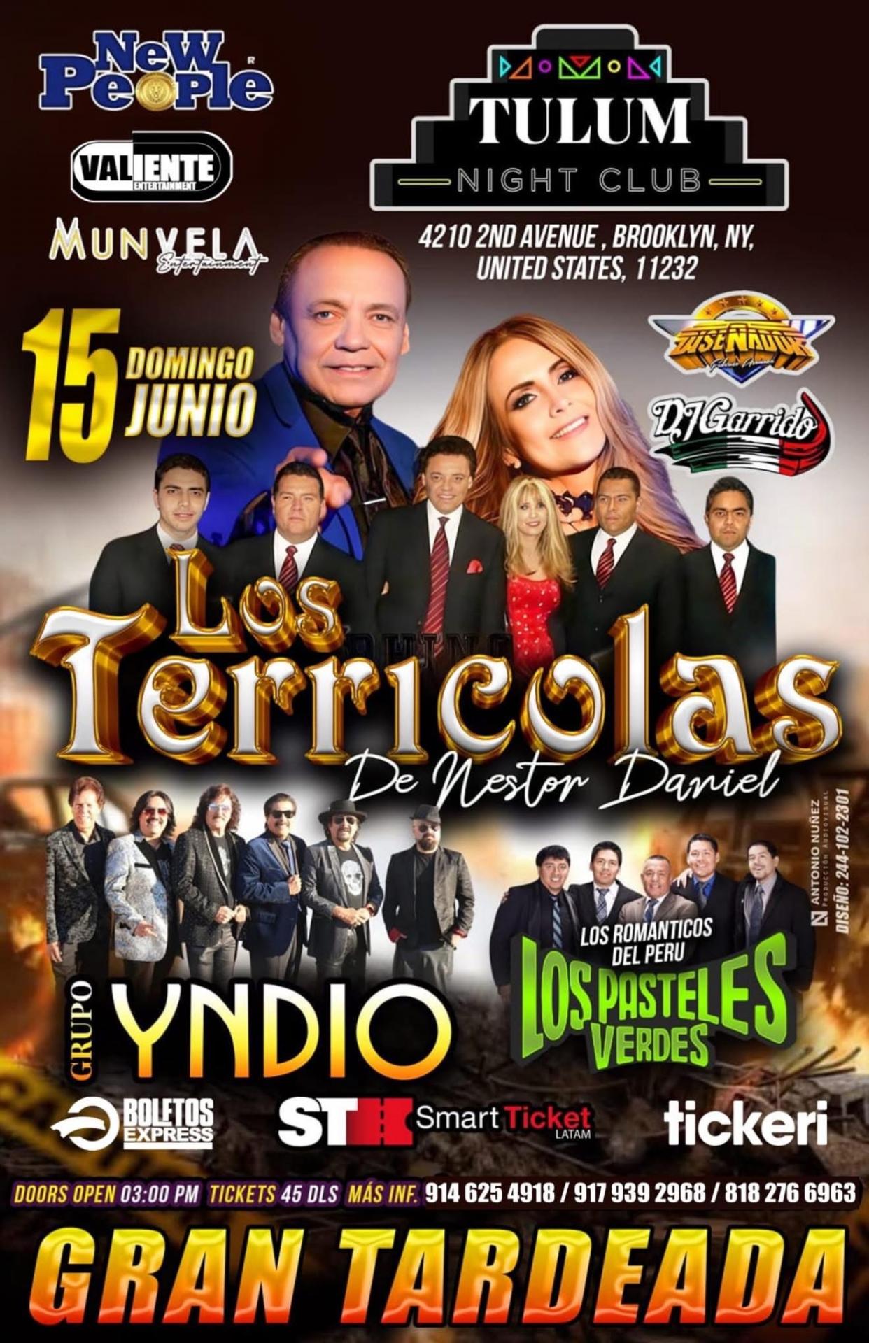 Buy tickets for LOS TERRICOLAS / GRUPO YNDIO / LOS PASTELES VERDES LOS TERRICOLAS / GRUPO YNDIO / LOS PASTELES VERDES