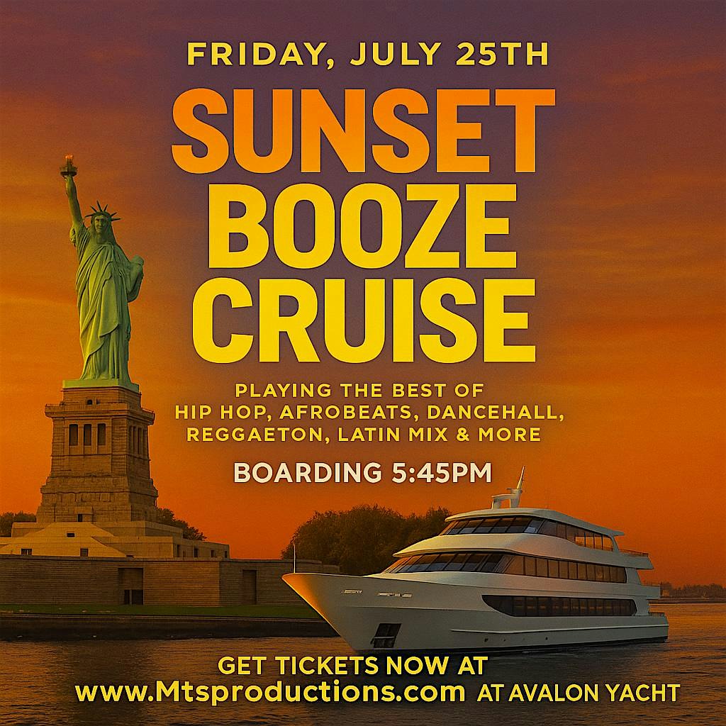 Sunset Booze Cruise Aboard Avalon Yacht NYC – Friday, July 25th