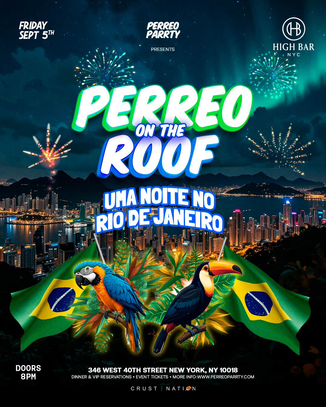 Perreo on the Roof - Uma Noite No Rio De Janiero at Highbar Rooftop NYC