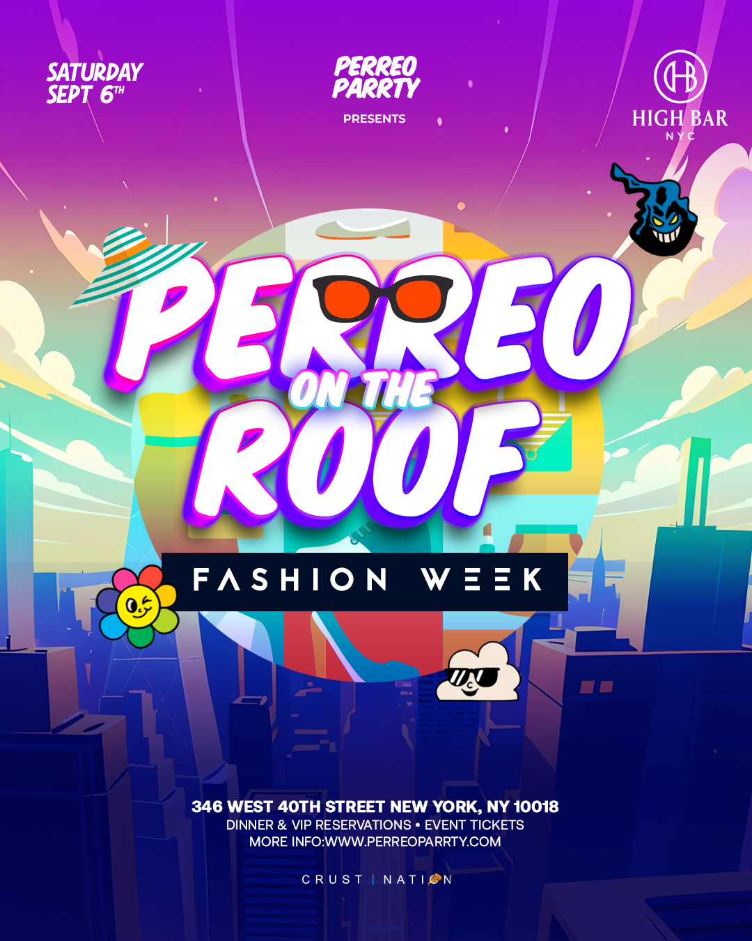 Perreo on the Roof - Fashion Week Saturday Latin Reggaeton Highbar Rooftop