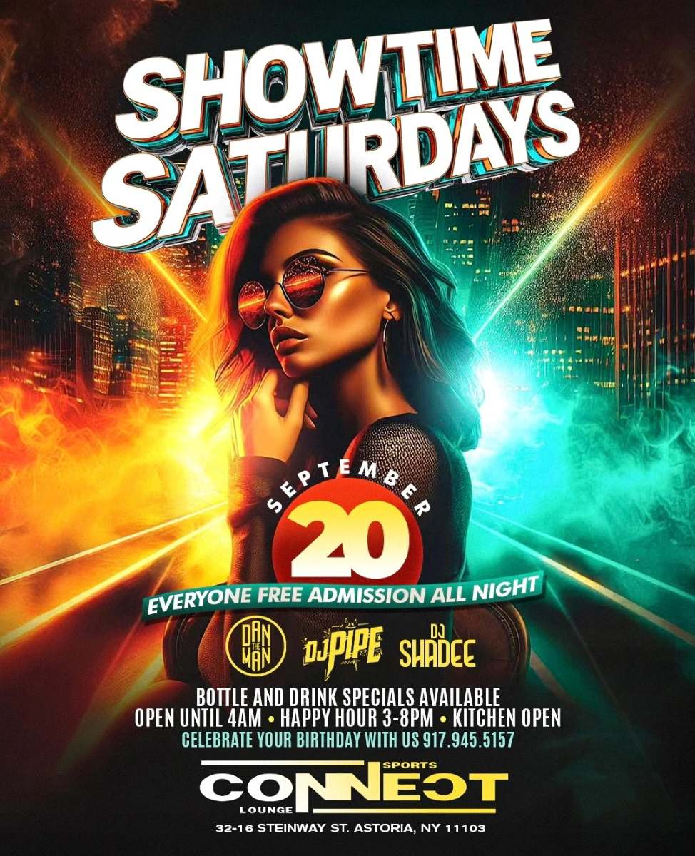 Buy tickets for Showtime Saturdays – September 20th @ Connect Sports Lounge, Astoria NY Showtime Saturdays – September 20th @ Connect Sports Lounge, Astoria NY