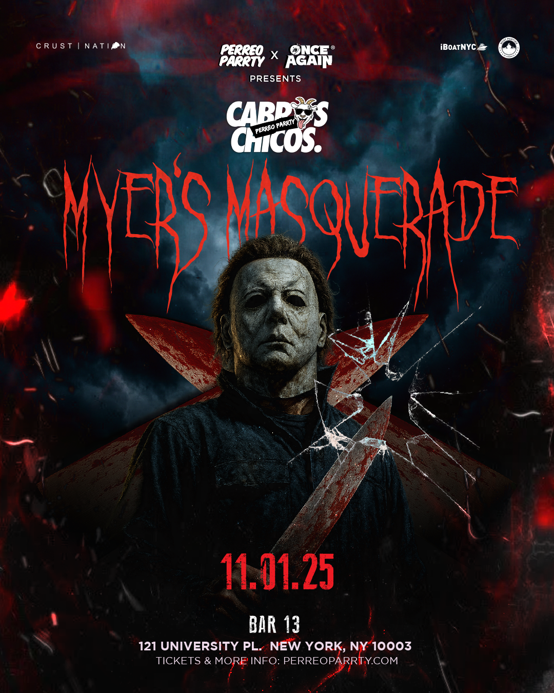 Buy tickets for Cabros Chicos - Myers Masquerade Halloween Latin & Reggaeton NYC Party 18+ Cabros Chicos - Myers Masquerade Halloween Latin & Reggaeton NYC Party 18+