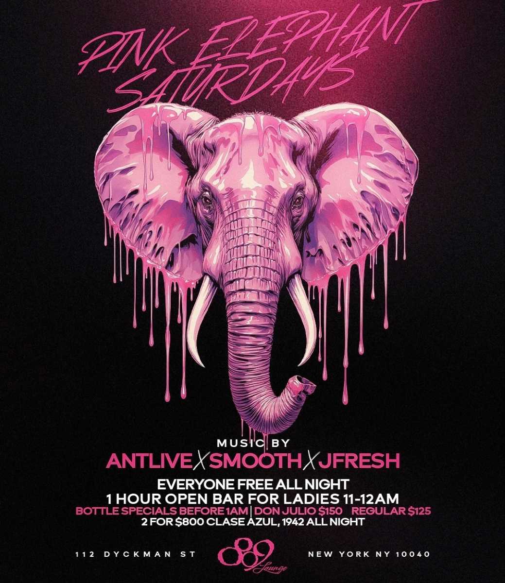 Buy tickets for 809 Lounge Saturdays & Pink Elephant Saturdays | Uptown NYC Nightlife 809 Lounge Saturdays & Pink Elephant Saturdays | Uptown NYC Nightlife