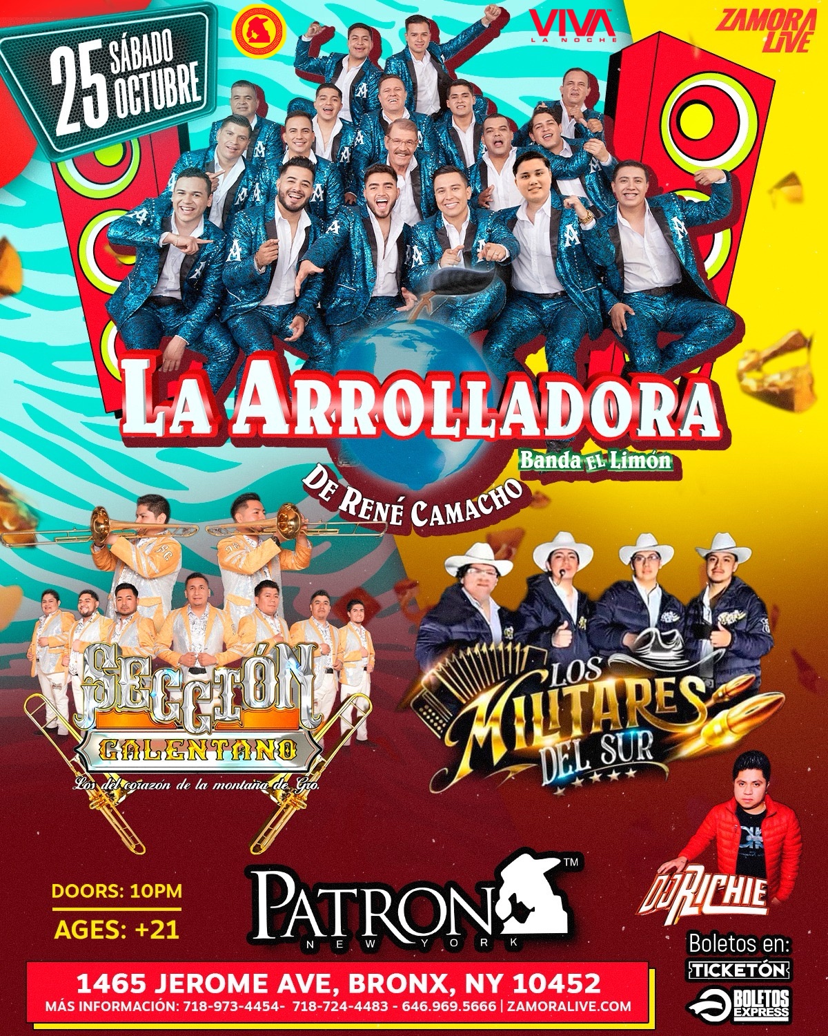Buy tickets for LA ARROLLADORA BANDA EL LIMON | SECCION CALENTANO & LOS MILITARES DEL SUR LA ARROLLADORA BANDA EL LIMON | SECCION CALENTANO & LOS MILITARES DEL SUR