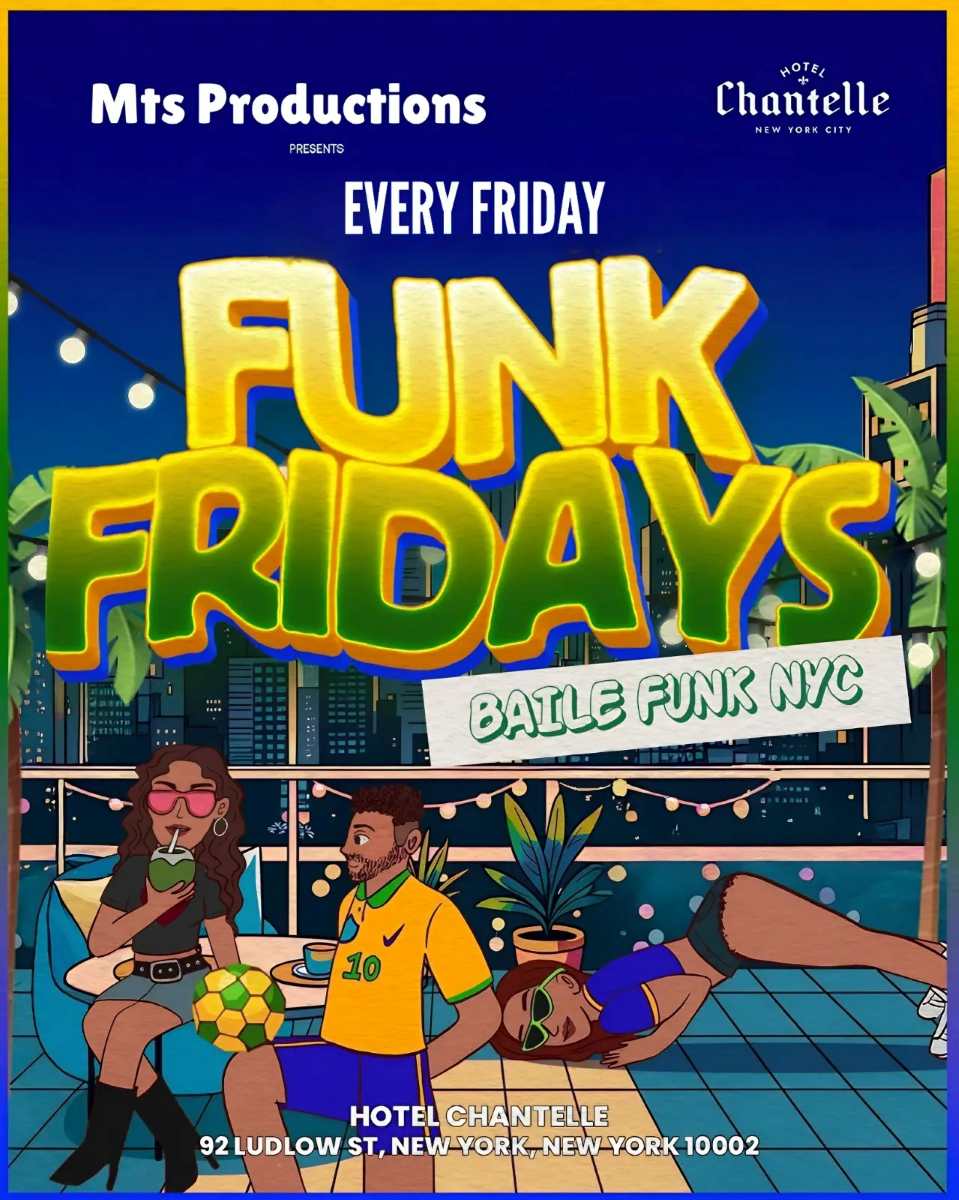 Baile Funk Fridays NYC – Brazilian Rooftop Party at Hotel Chantelle – Oct 3