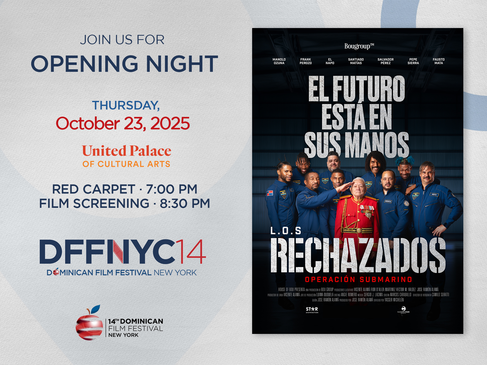 Buy tickets for Dominican Film Festival Opening Night Dominican Film Festival Opening Night