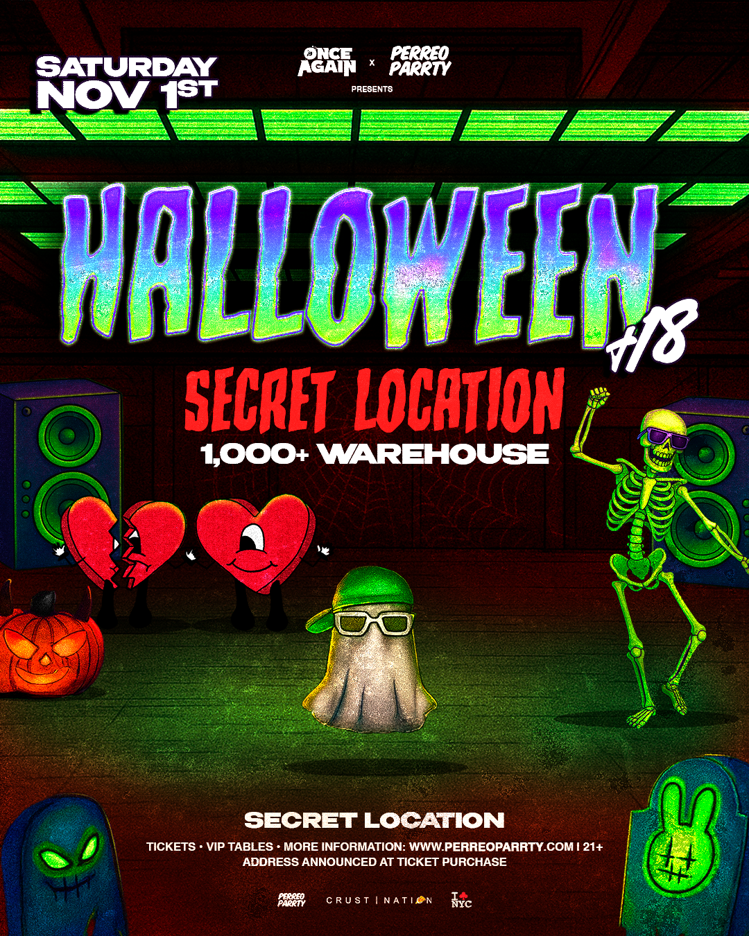 Buy tickets for Halloween Secret Warehouse Party - Brooklyn (18+) Halloween Secret Warehouse Party - Brooklyn (18+)