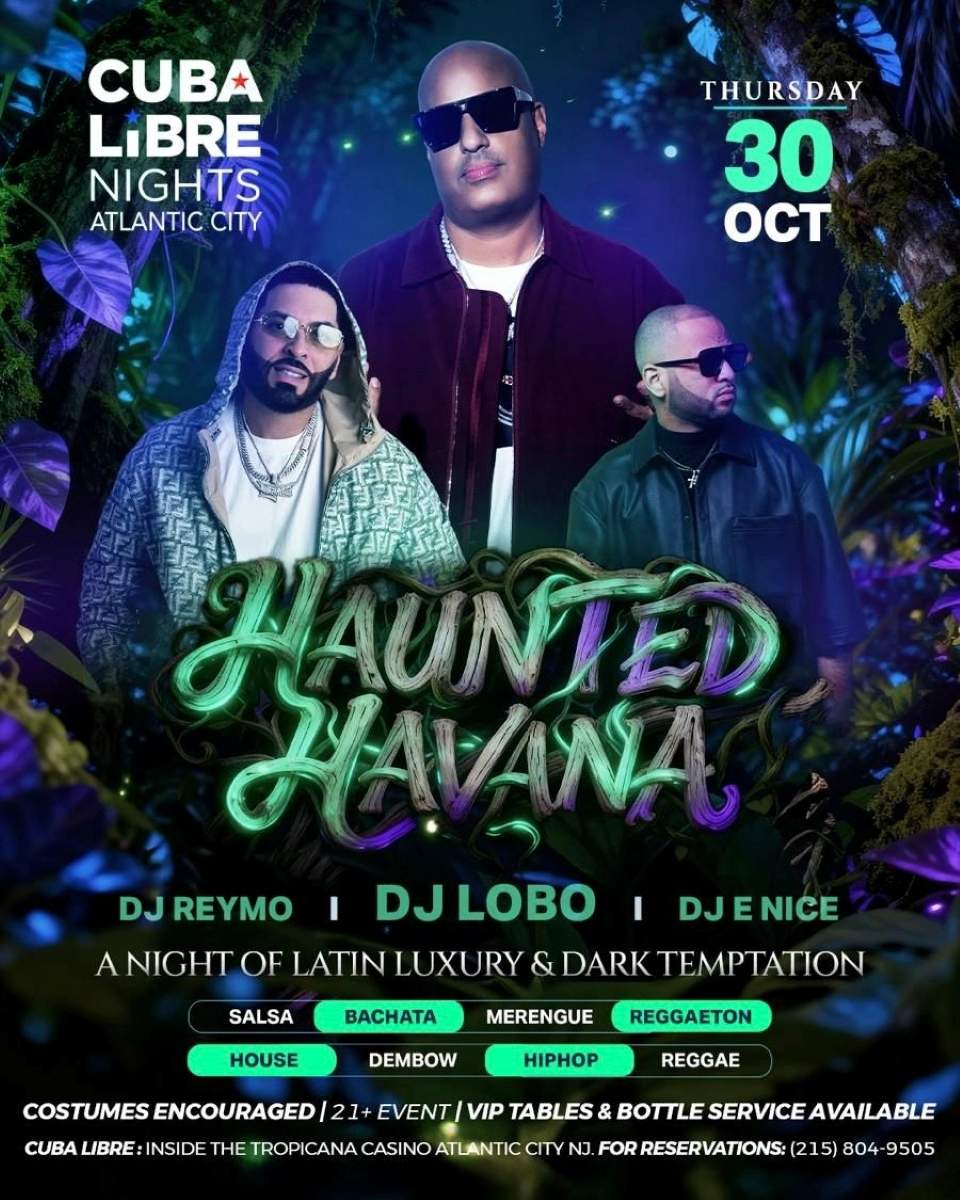 Buy tickets for Haunted Havana Halloween Party at Cuba Libre | The Tropicana Hotel, Atlantic City Haunted Havana Halloween Party at Cuba Libre | The Tropicana Hotel, Atlantic City