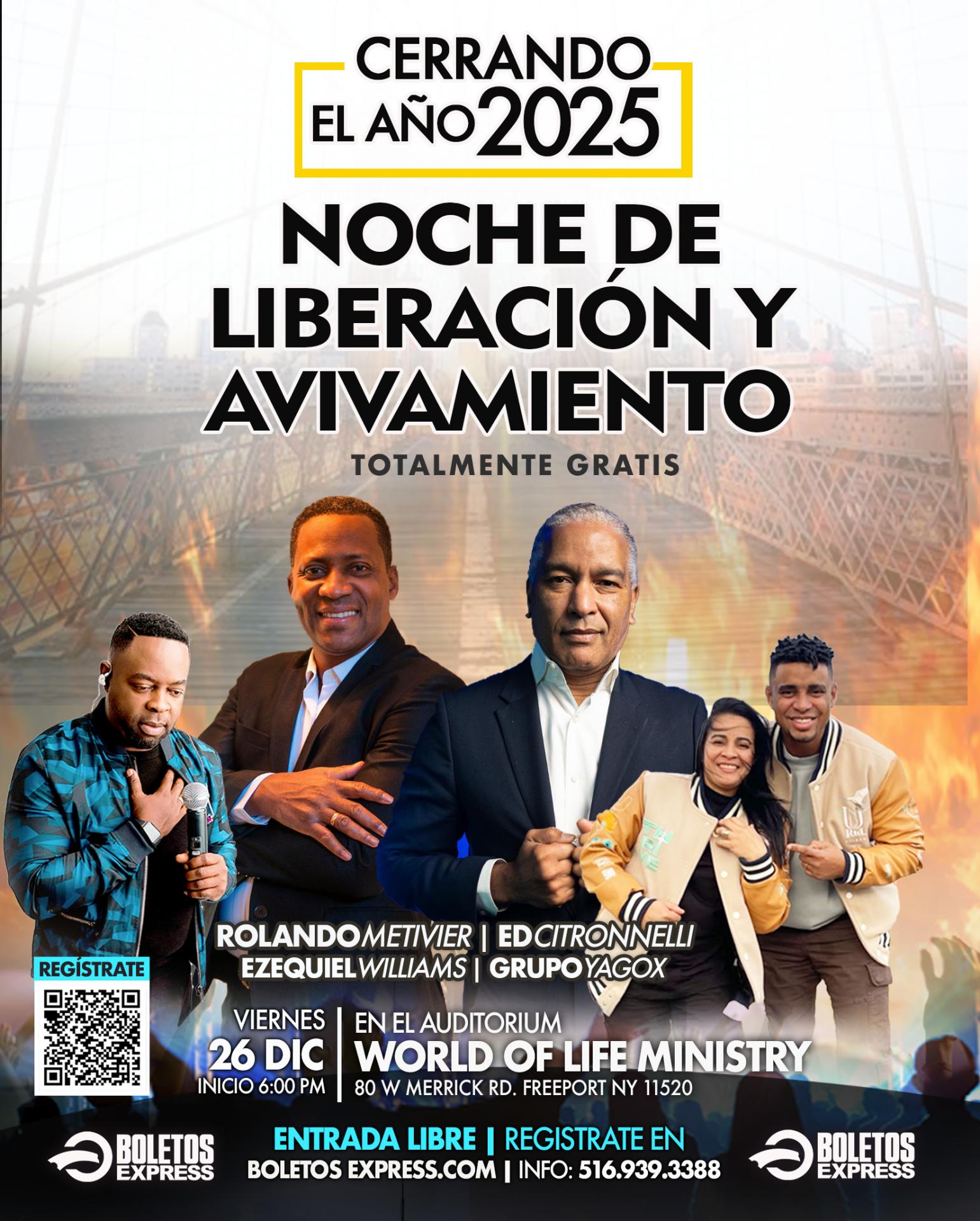 NOCHE DE LIBERACION Y AVIVAMIENTO EN LONG ISLAND