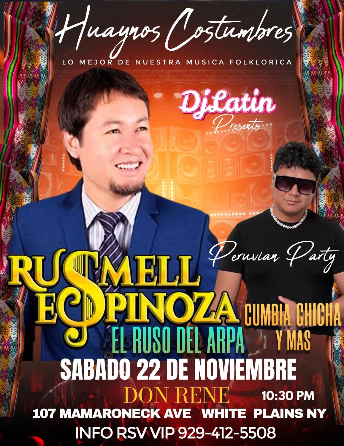 Huaynos y costumbres NY RUSMEL ESPINOZA EL RUSO DEL ARPA