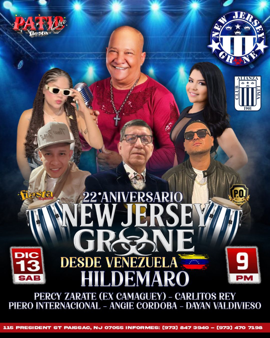 22 ANIVERSARIO NEW JERSEY GRONE, DESDE VENEZUELA HILDEMARO