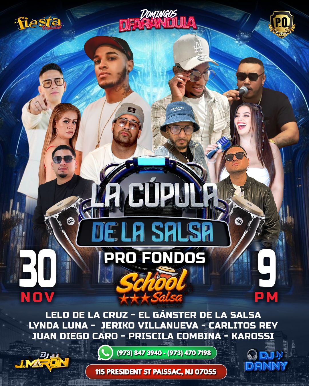 DOMINGOS DE FARNDULA PRESENTA LA CUPULA DE LA SALSA, PRO FONDOS