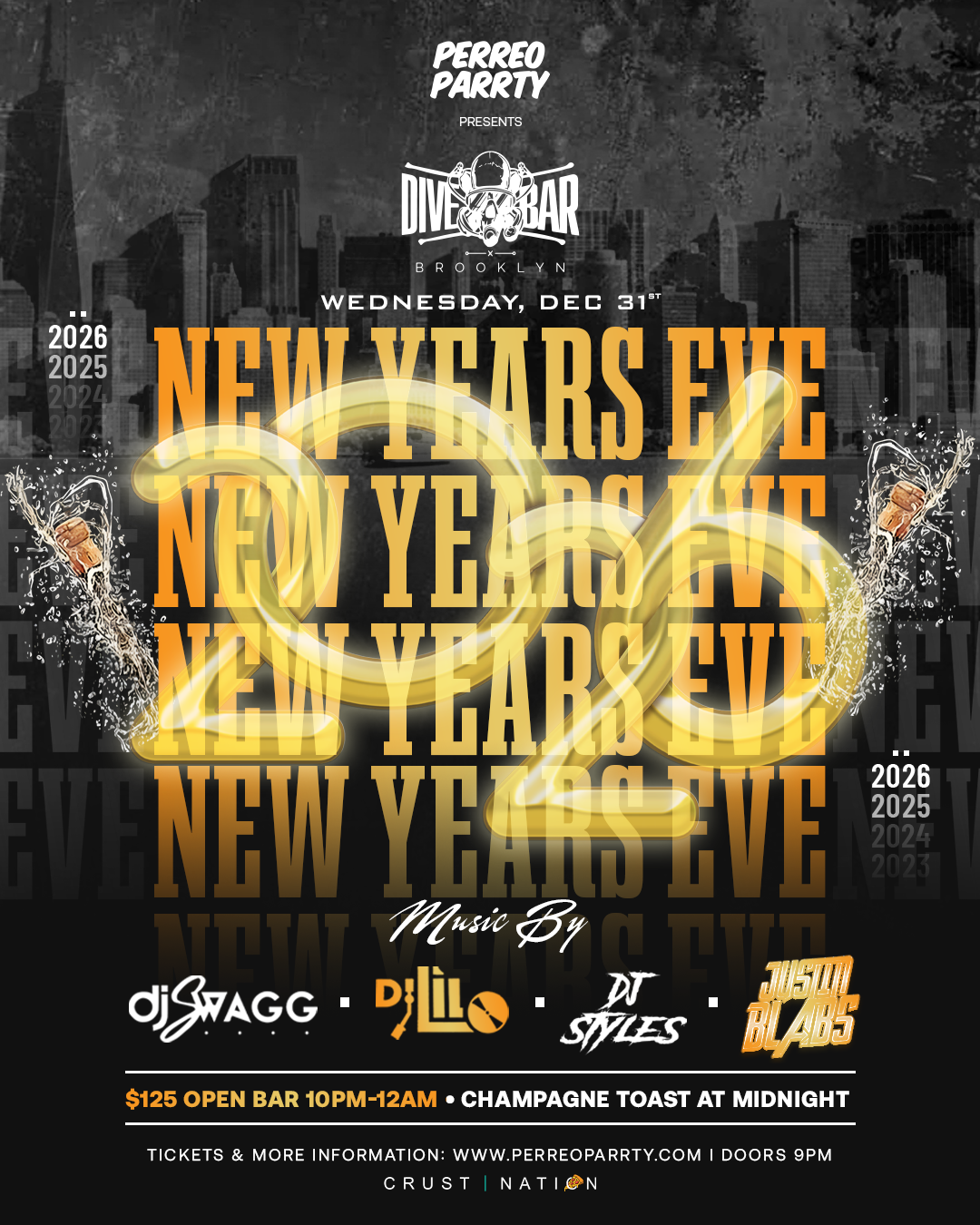 PERREO PARRTY: New Years Eve @ DIVE BAR Brooklyn  - Reggaeton & Open Format