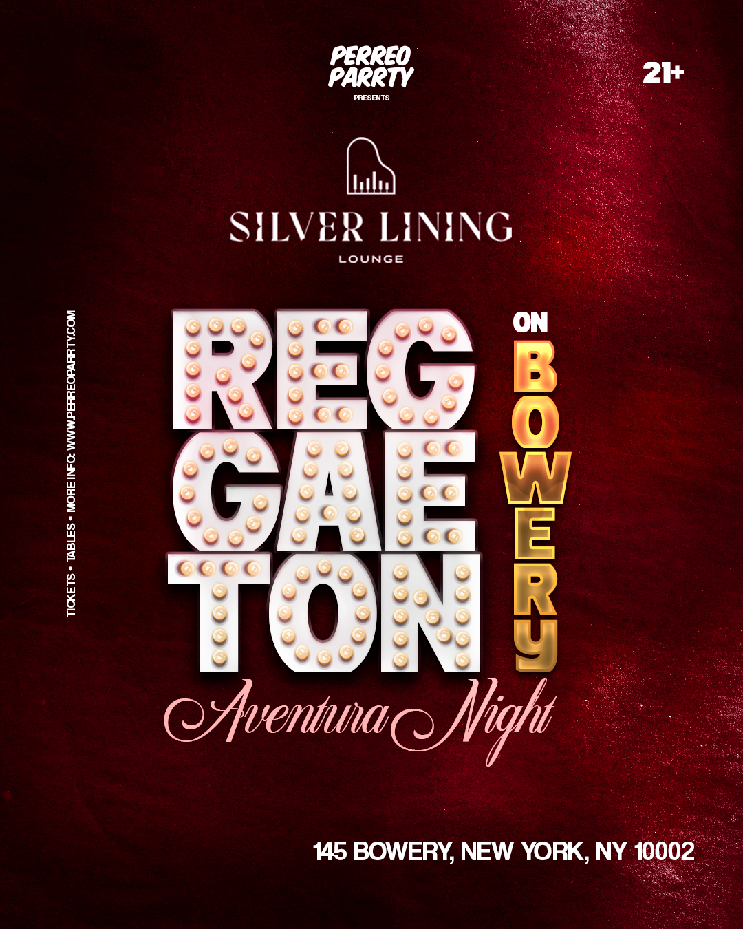 REGGAETON on Bowery - AVENTURA NIGHT Party NYC