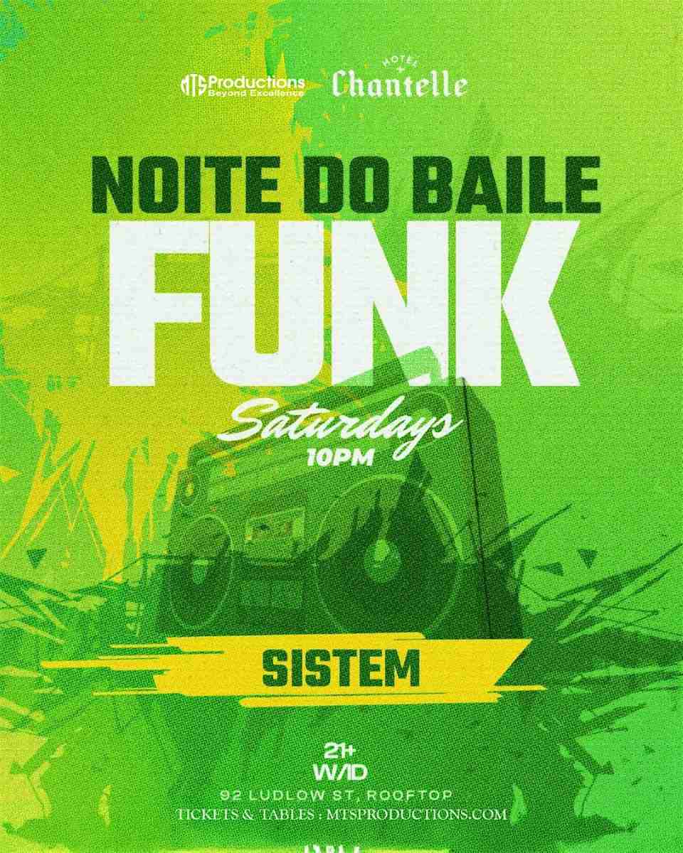 Noite do Funk NYC on Saturday, February 14 in the Lower East Side