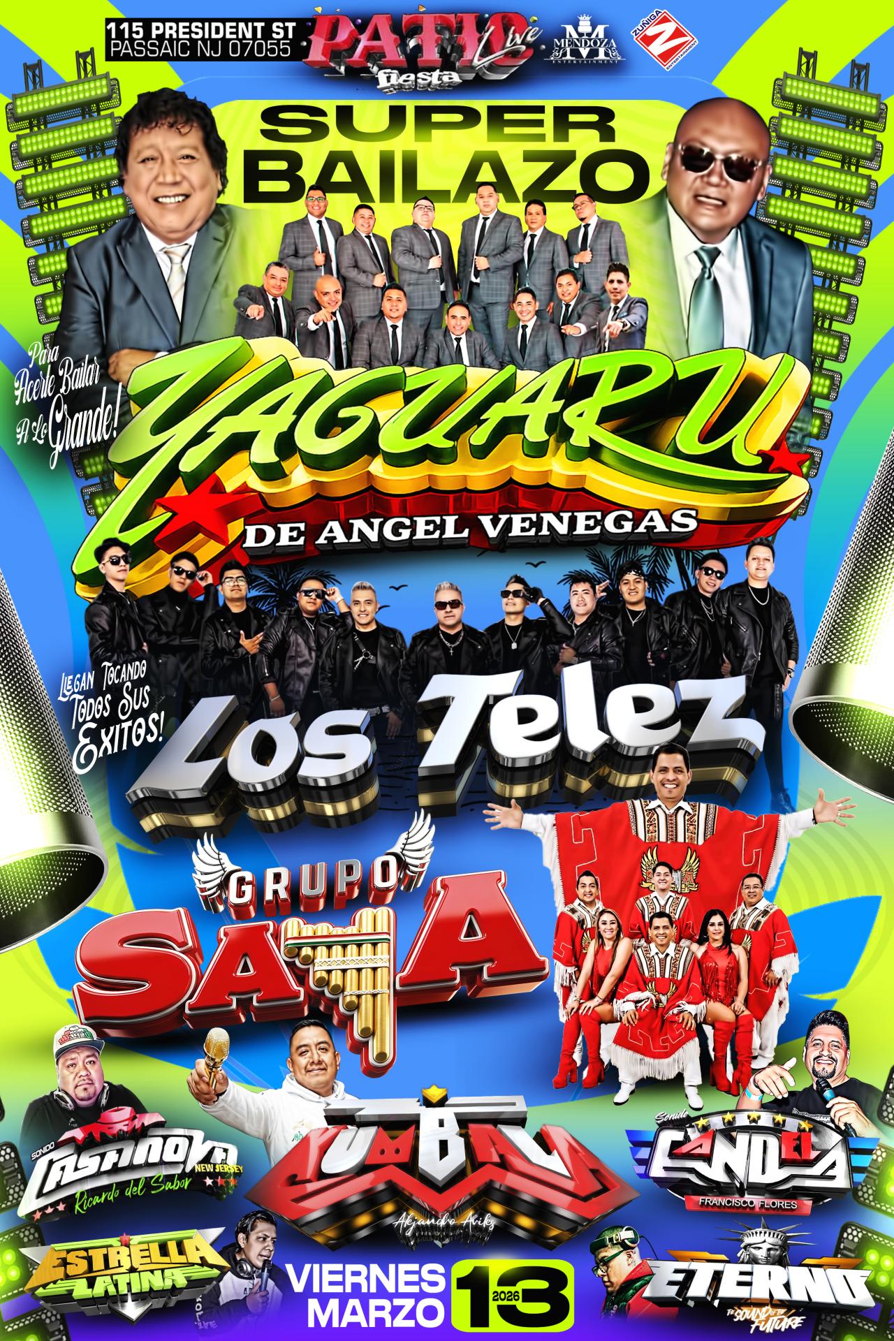Buy tickets for YAGUARU, LOS TELEZ, GRUPO SAYA, SONIDO KUMBALA, CASANOVA, CANDELA, ESTRELLA LATINA, ETERNO YAGUARU, LOS TELEZ, GRUPO SAYA, SONIDO KUMBALA, CASANOVA, CANDELA, ESTRELLA LATINA, ETERNO