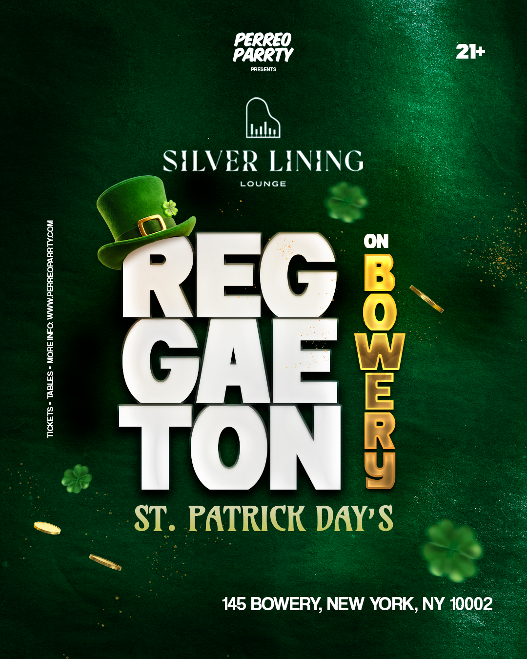 REGGAETON on Bowery - ST PATRICK'S DAY WEEKEND NYC