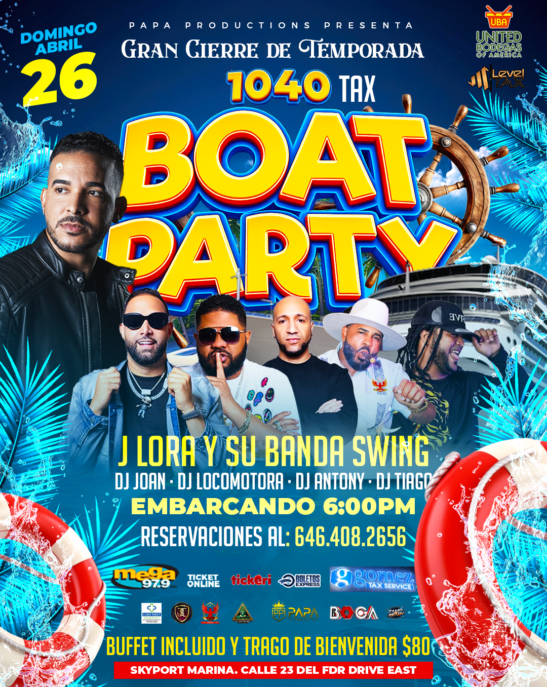 Buy tickets for BOAT PARTY | DJ JOAN - DJ LOCOMOTORA - DJ ANTHONY BOAT PARTY | DJ JOAN - DJ LOCOMOTORA - DJ ANTHONY