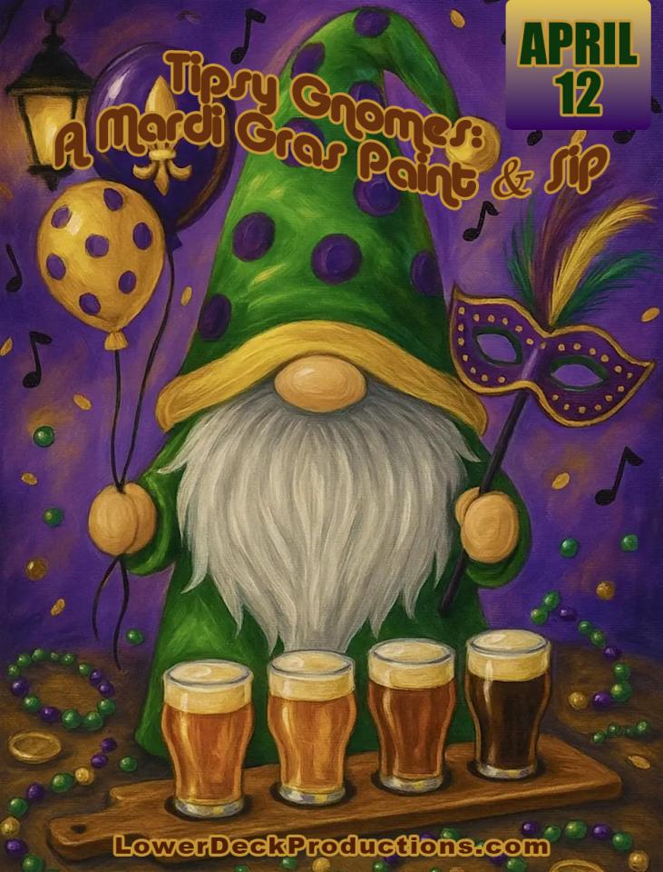 Tipsy Gnomes: A Mardi Gras Paint & Sip Encore