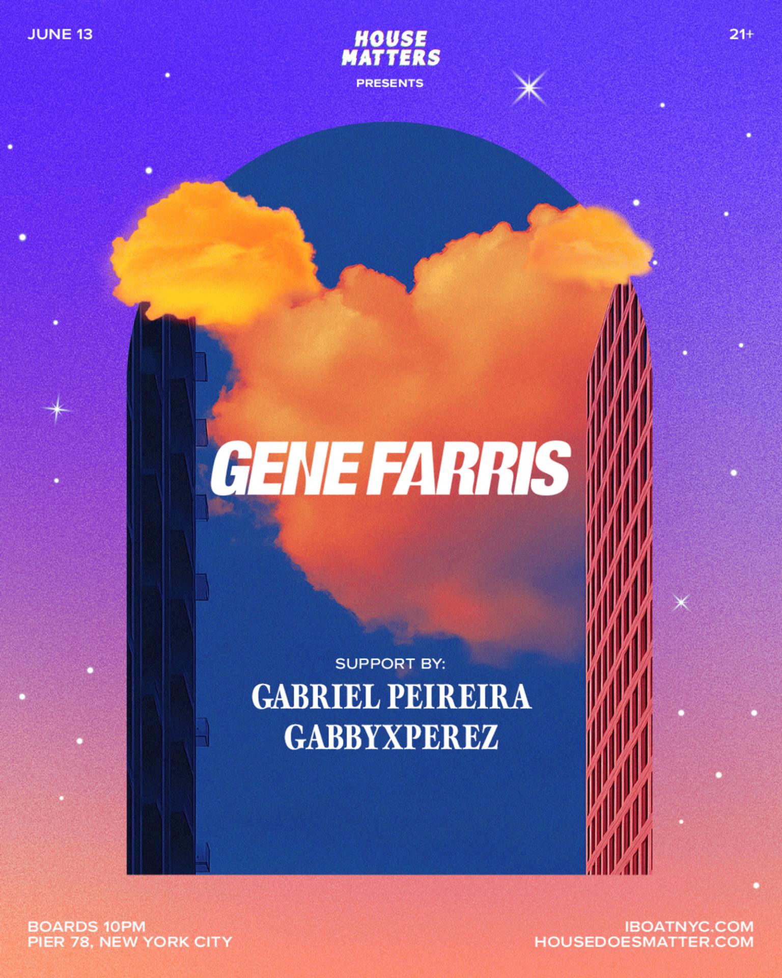 Buy tickets for House Matters: GENE FARRIS Boat Party House Matters: GENE FARRIS Boat Party