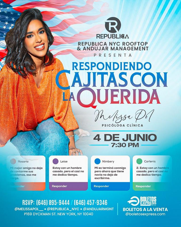 Republica NYC Presents: Respondiendo Cajitas Con La Querida Melissa Pol